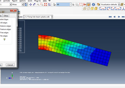آموزش شبیه سازی تغییر شکل پلاستیک الاستیسیته در نرم افزار اباکوس 